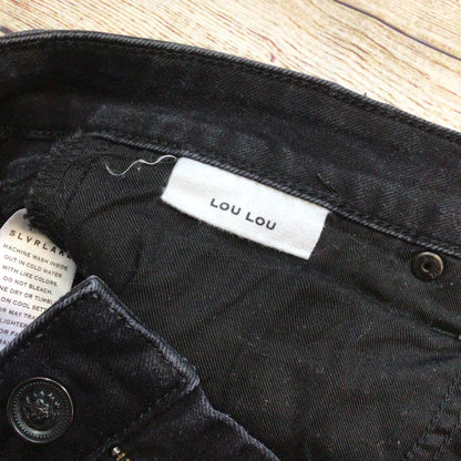 Slvrlake Lou Lou Black Cotton Blend Jeans Size 31