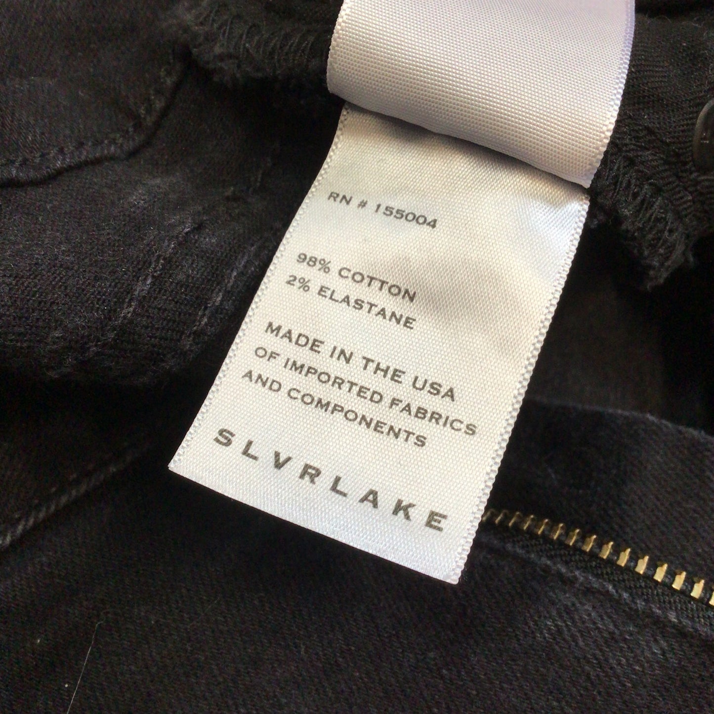 Slvrlake Lou Lou Black Cotton Blend Jeans Size 31