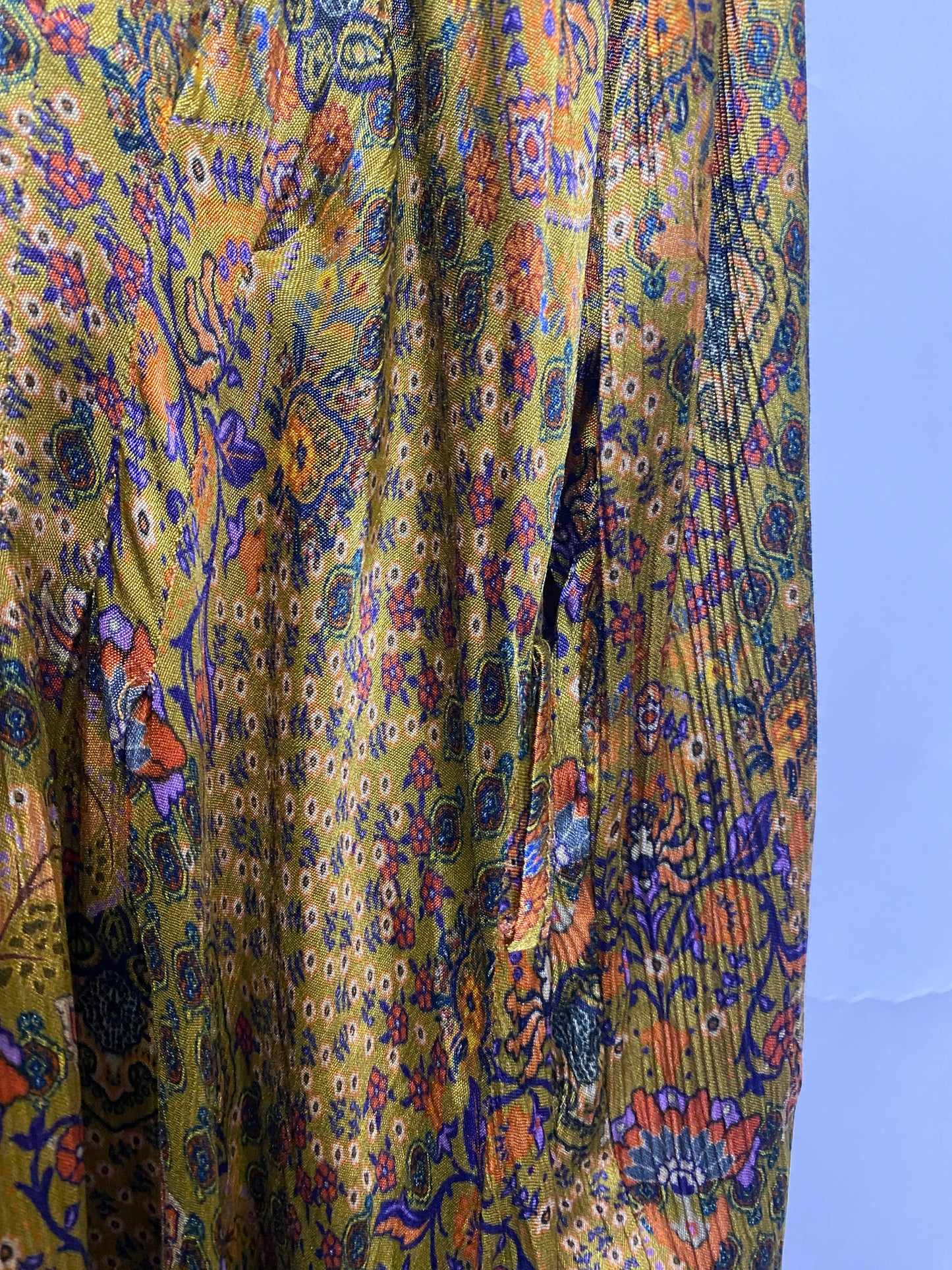 Louizon Multi Coloured Sixties Style Shirt Maxi Dress 12