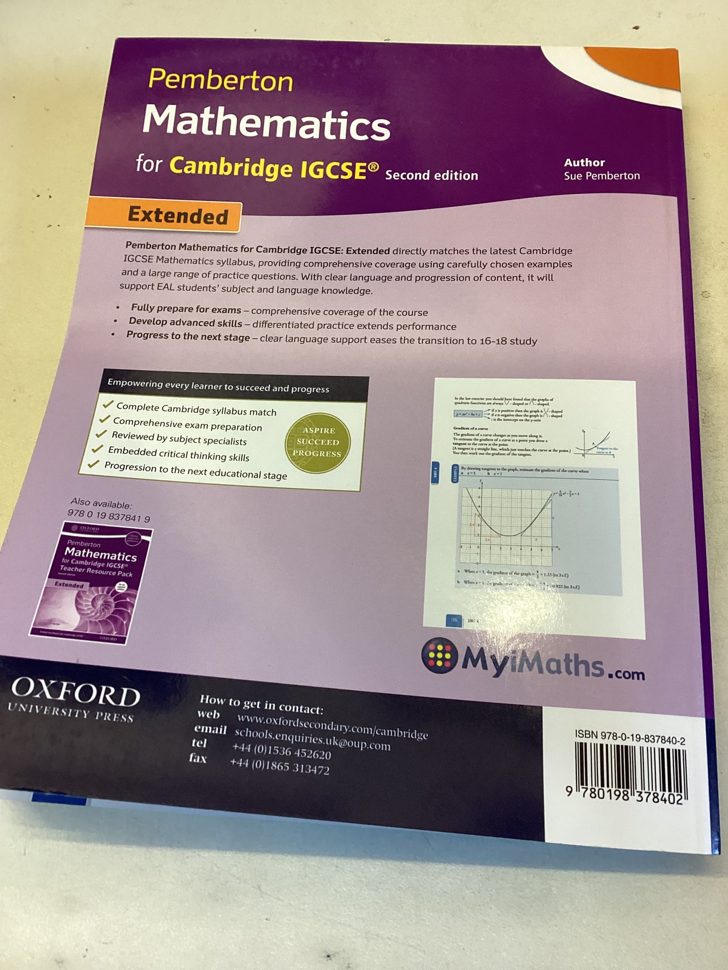 Pemberton Mathematics for Cambridge IGCSE Second Edition Extended  For The Updated Syllabus