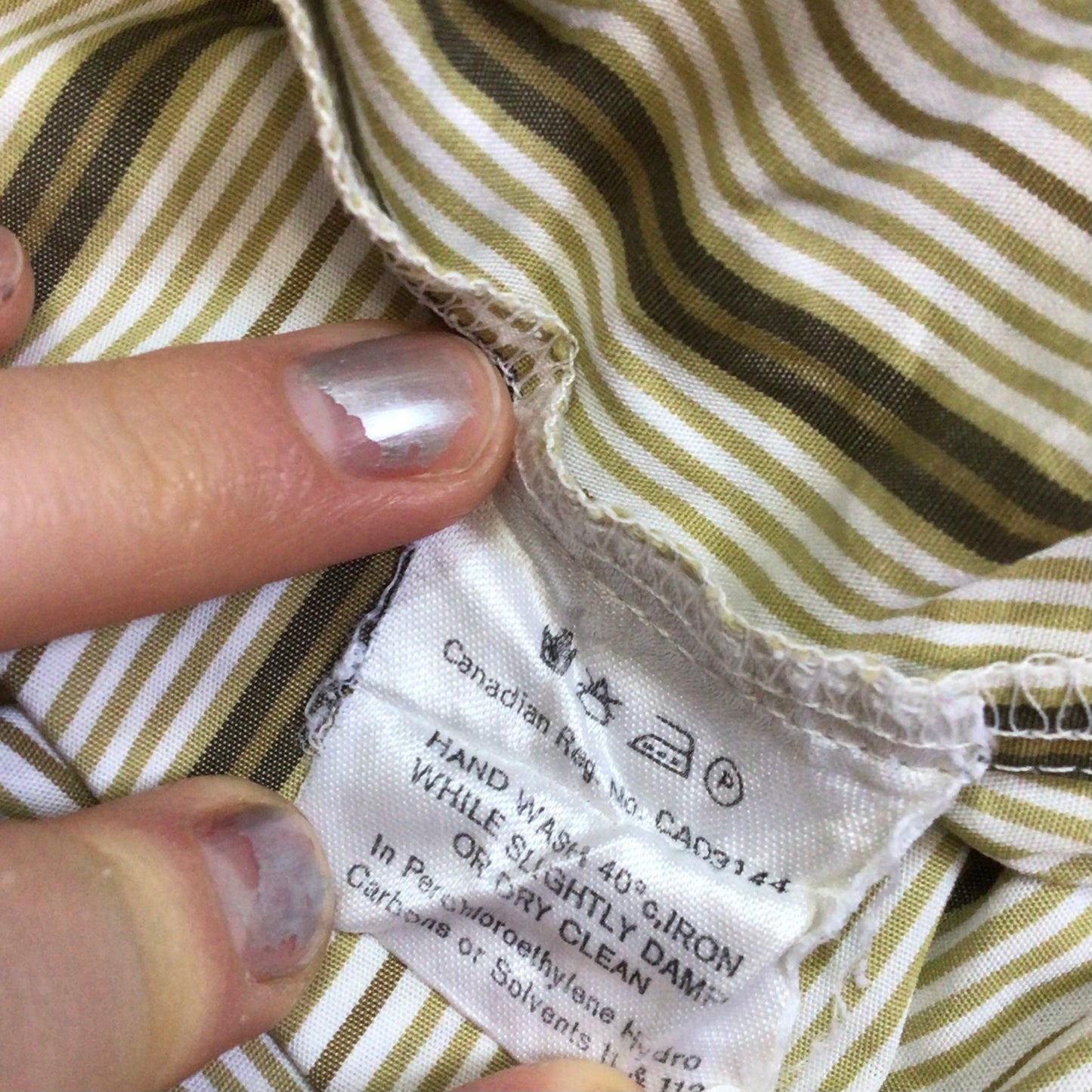 Vintage Jaeger Beige Brown Striped Shirt Size Ch46" (approx.)