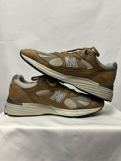 New Balance Brown and Grey Coco Mocca Suede Made In England 991 V2 Trainers 11