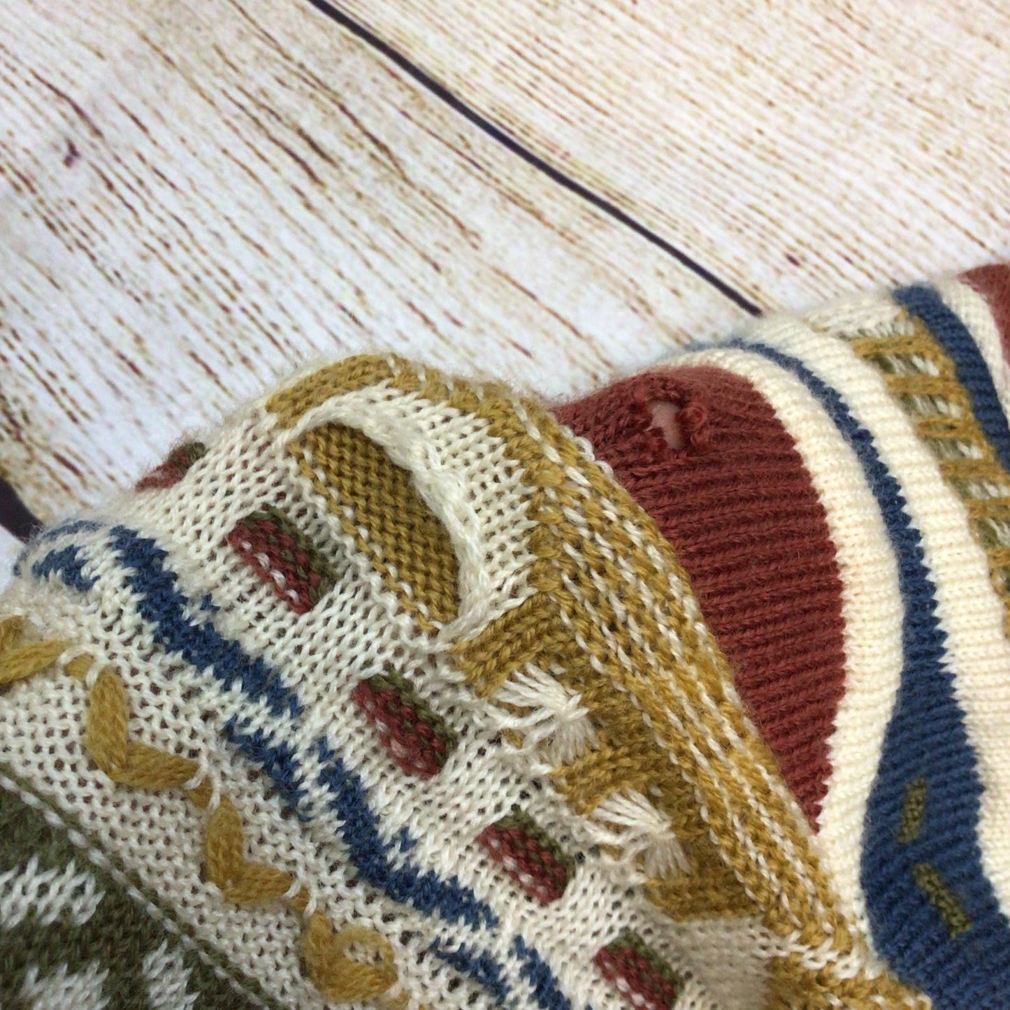 Vintage Purely Australian Multicoloured Pure Wool Cardigan Size L
