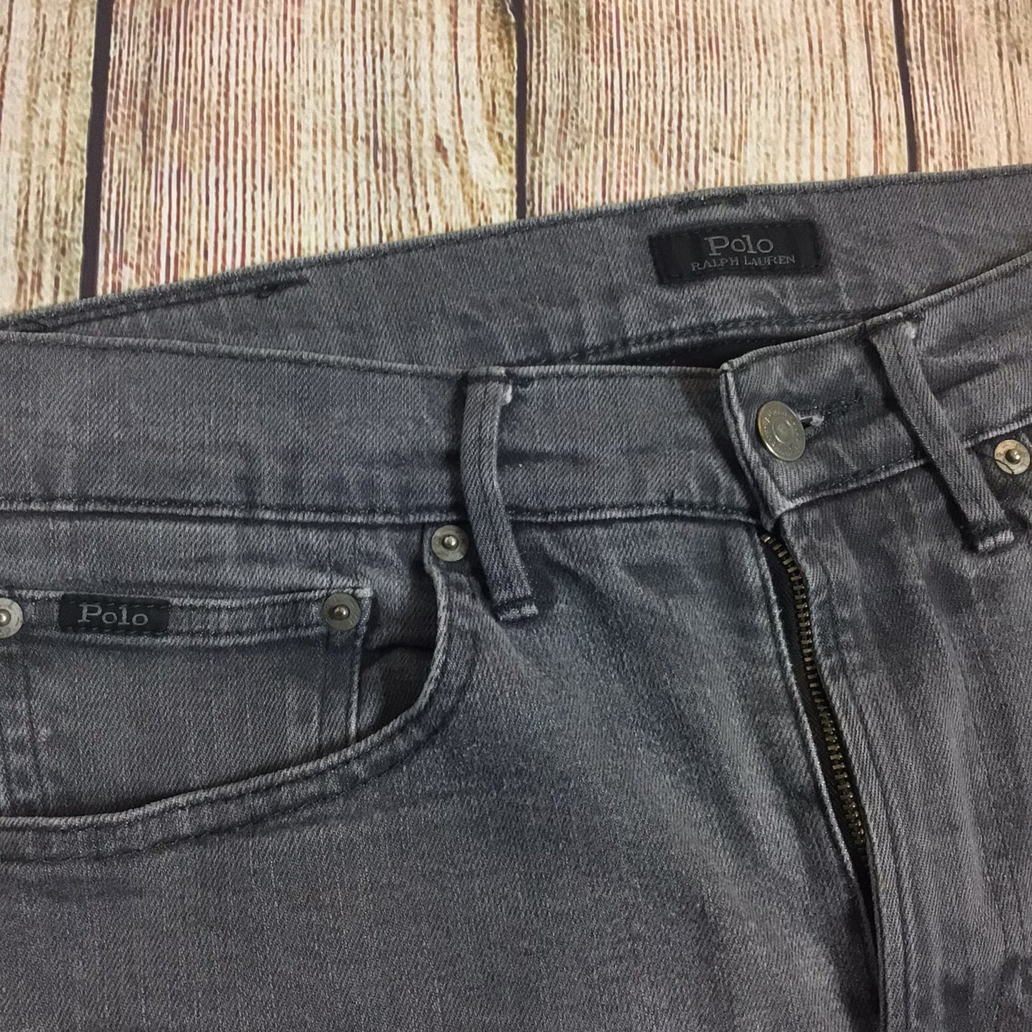 Polo Ralph Lauren Grey Cotton Blend Jeans Size 32/32