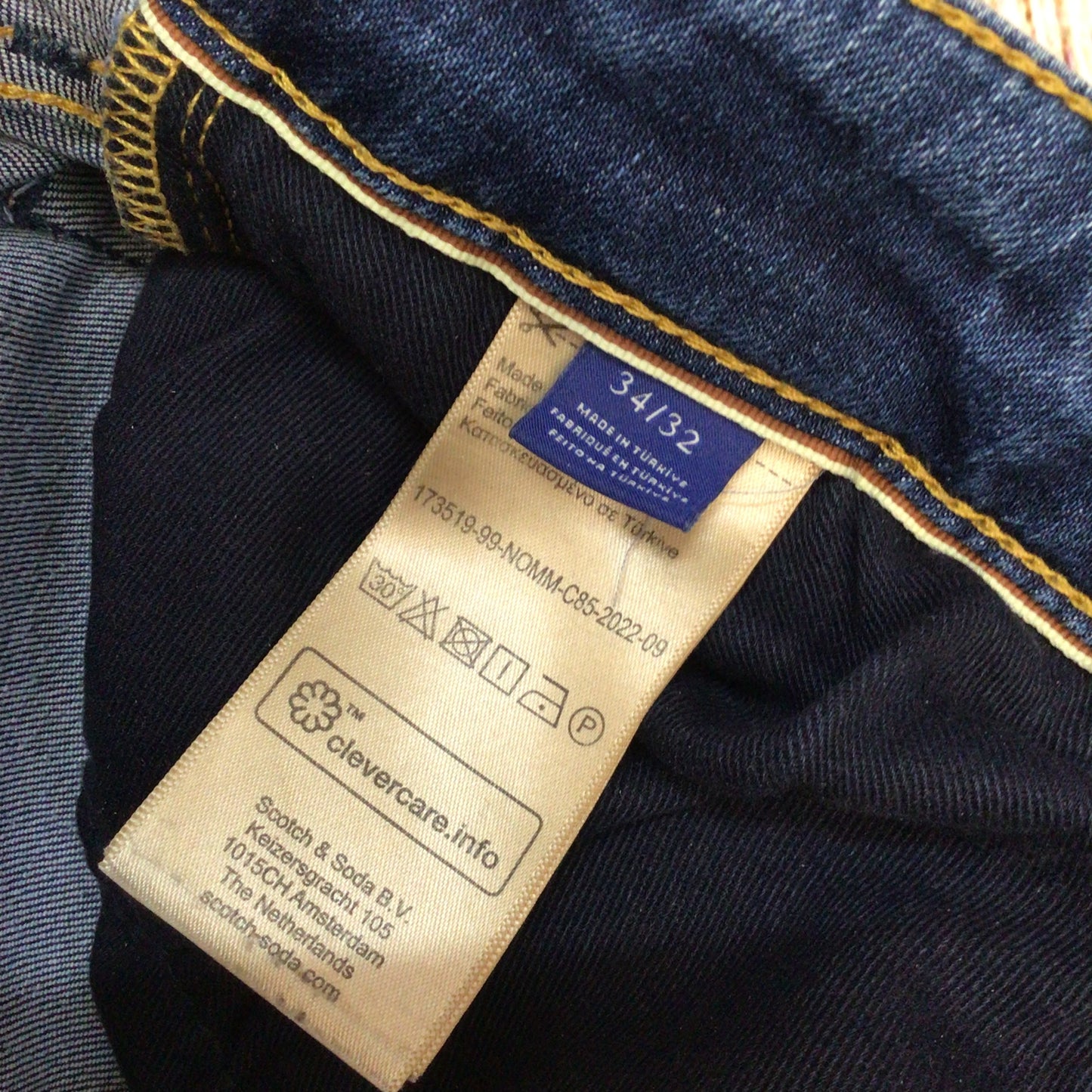 Scotch & Soda Ralston Blue Denim Jeans Size 34/32