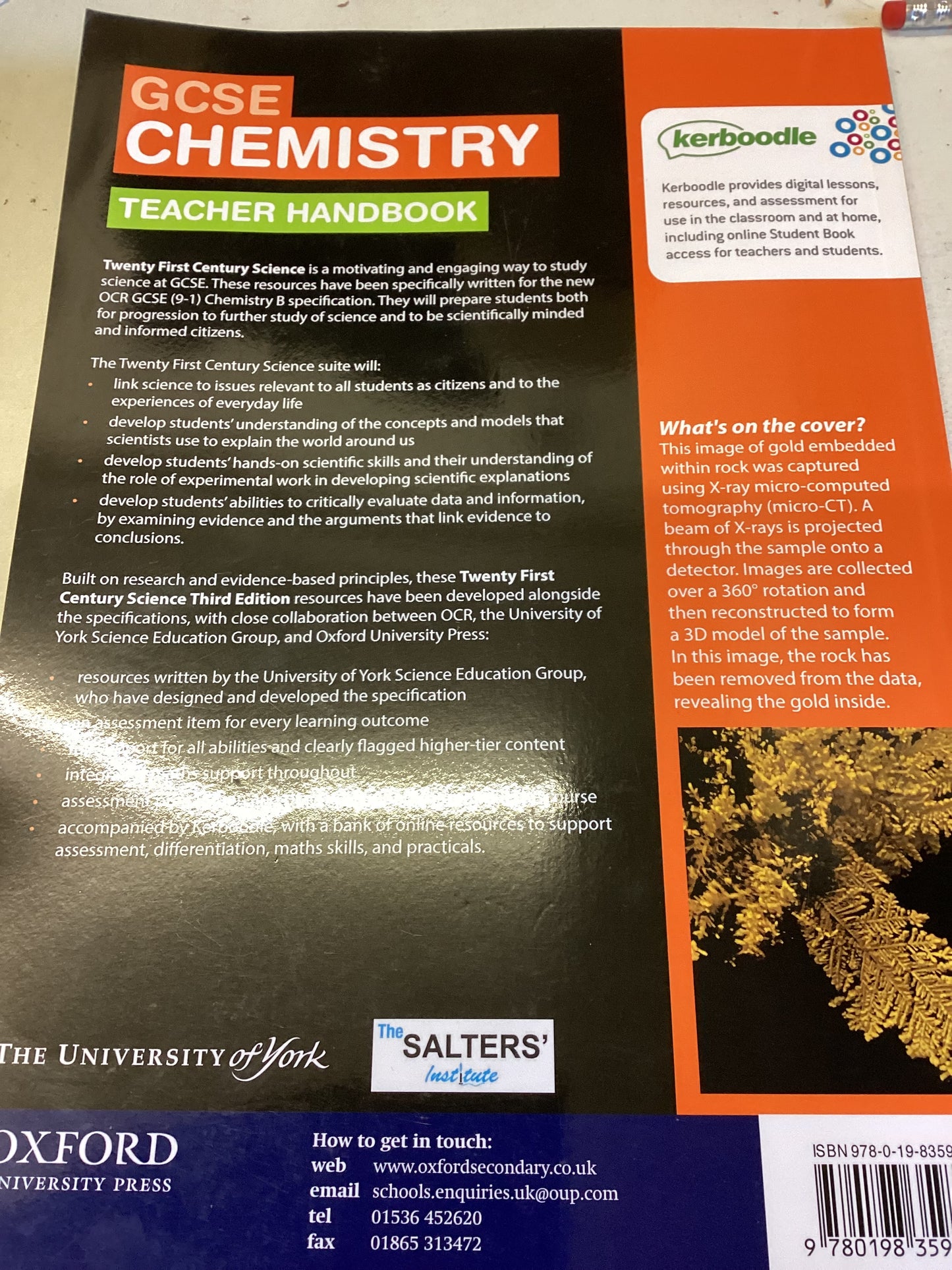 OCR GCSE Chemistry Teacher Handbook Twenty First Century Science