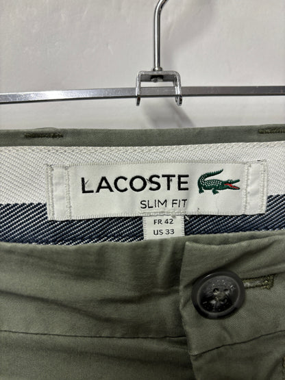 Lacoste Khaki Slim Fit Chinos FR 42