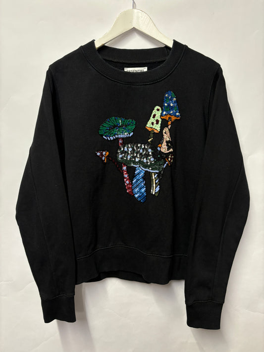 Essentiel Antwerp Black Mushroom Sweatshirt Large/3