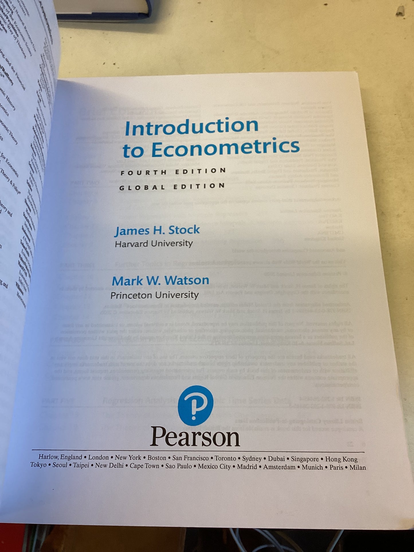 Introduction to Econometrics Fourth Edition Global Edition