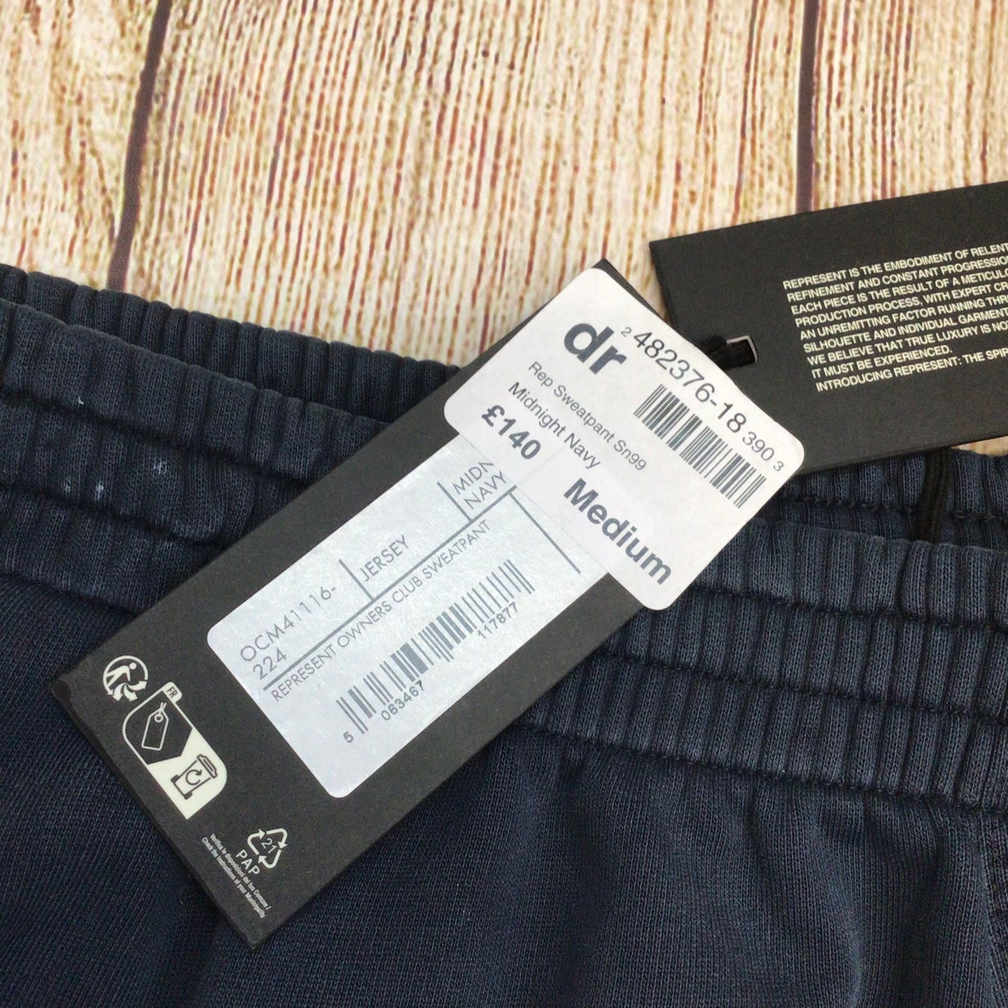 BNWT Represent Owners Club Midnight Navy Sweatpants Joggers Size M
