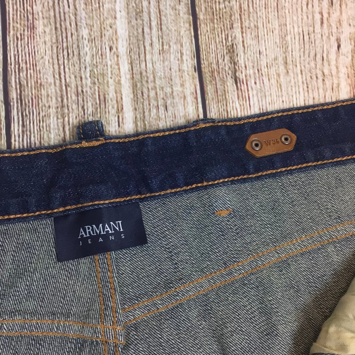 Armani 3atments Dark Blue Cotton Blend Jeans Size W40