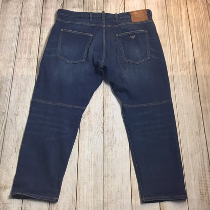 Armani 3atments Dark Blue Cotton Blend Jeans Size W40