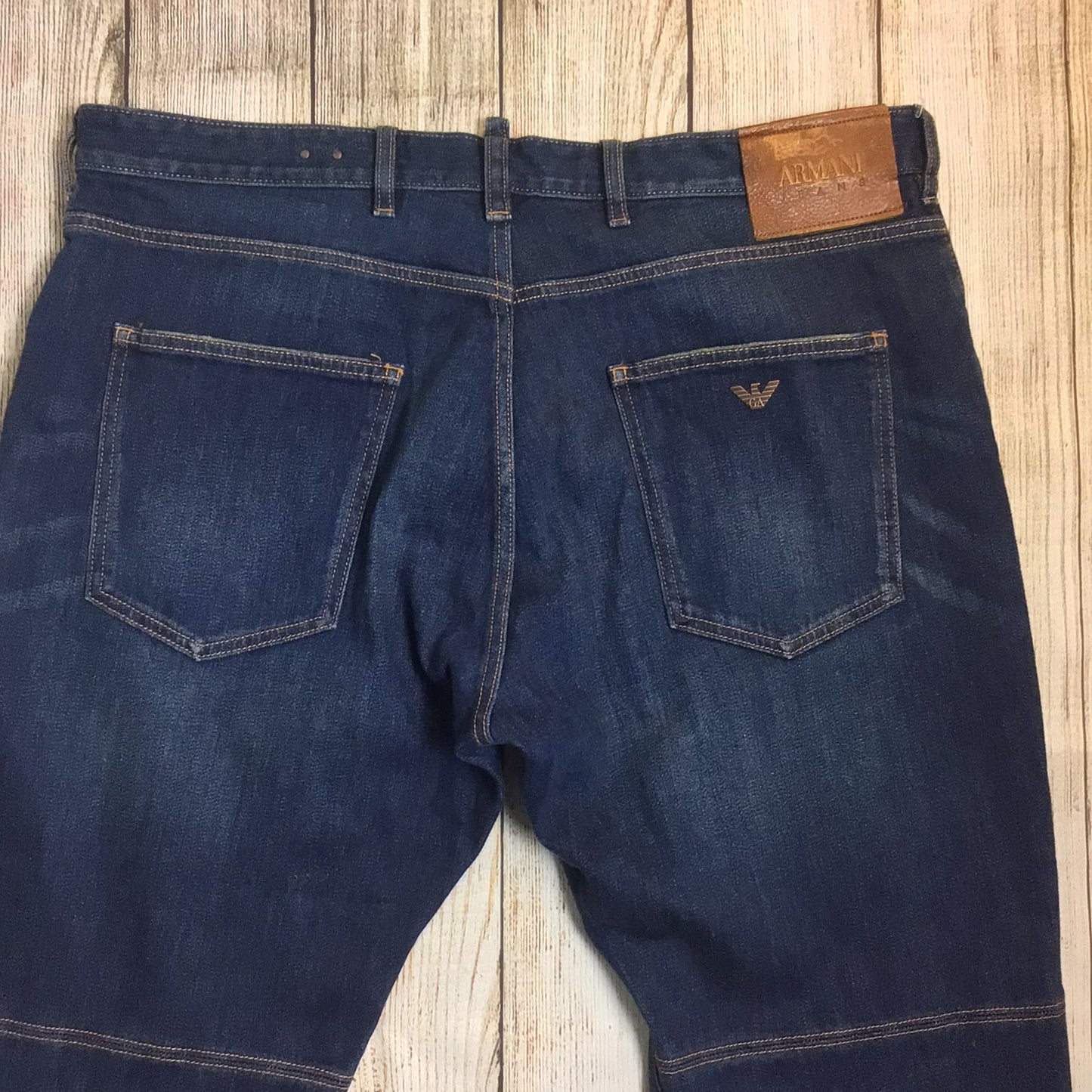 Armani 3atments Dark Blue Cotton Blend Jeans Size W40