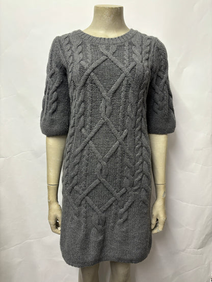 Hugo Boss Grey Wool Knit Dress Small