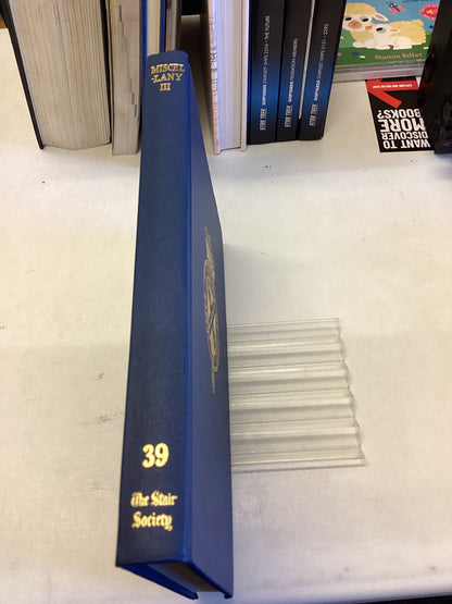 The Stair Society Miscellany Three 39 By Various Authors Edited By Professor W M Gordon