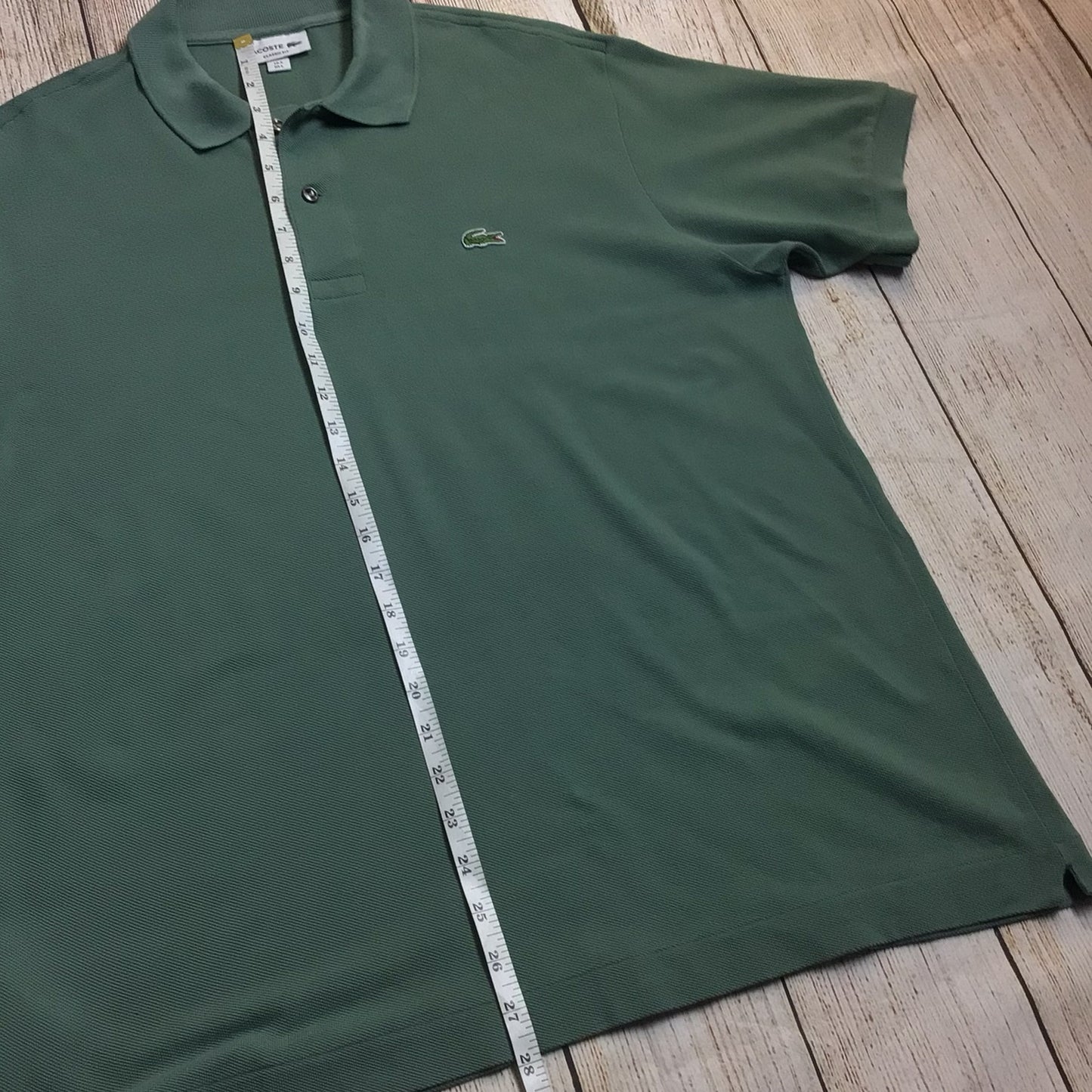 Lacoste Green Classic Fit 100% Cotton Polo Shirt Size L