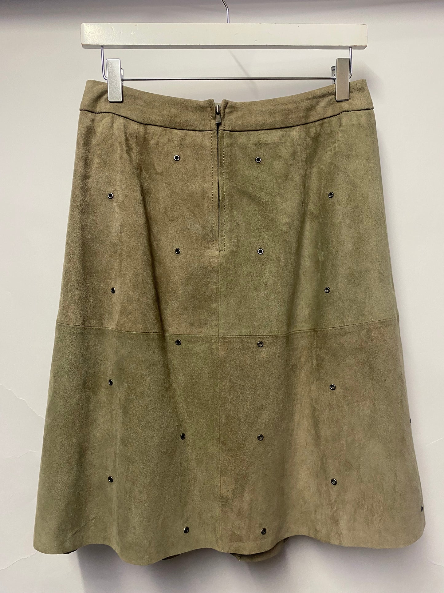 Banana Republic Stone Suede A-line Skirt with Eyelets 6