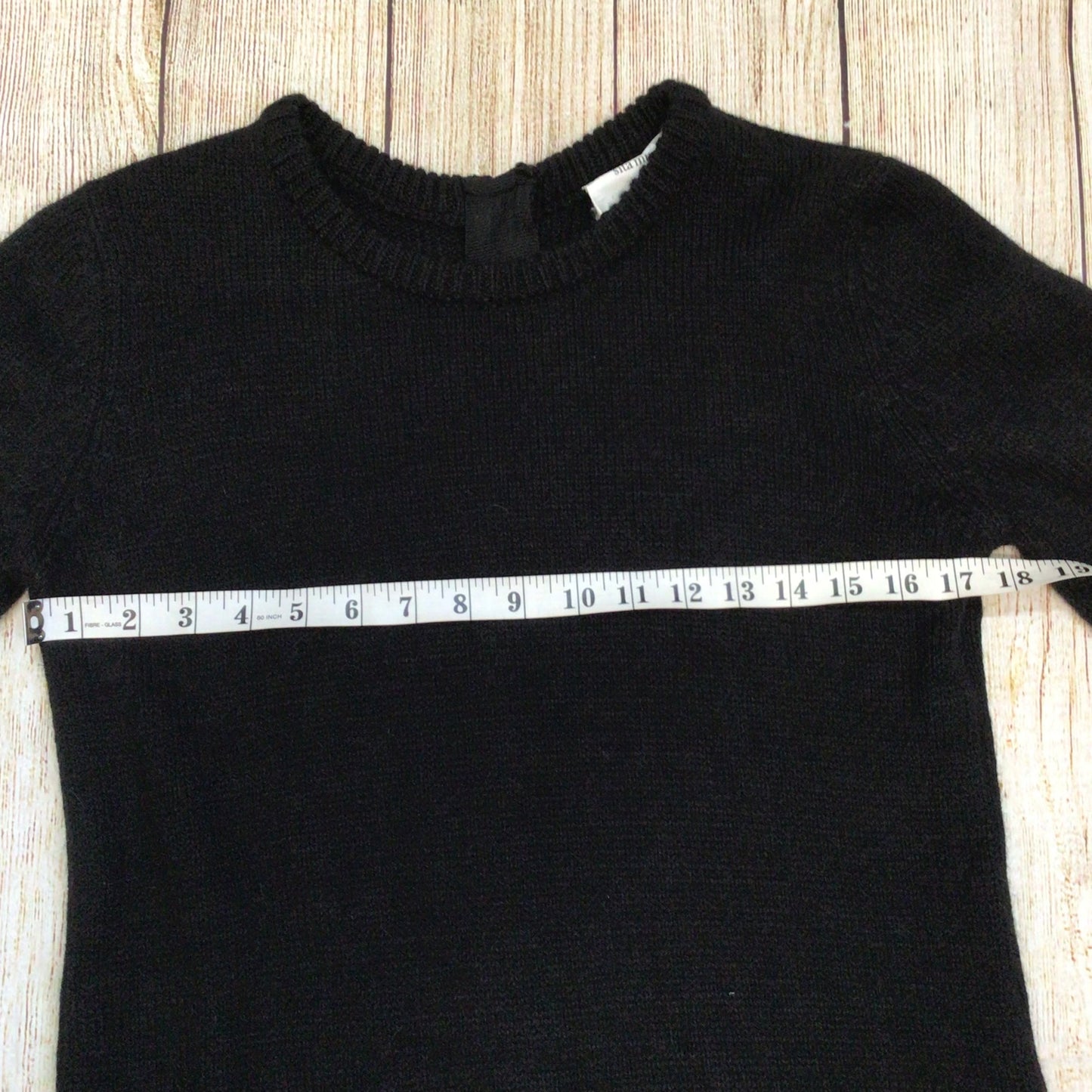 Sita Murt Black & White Wool Blend Long Sleeve Dress w/Pockets Size 40