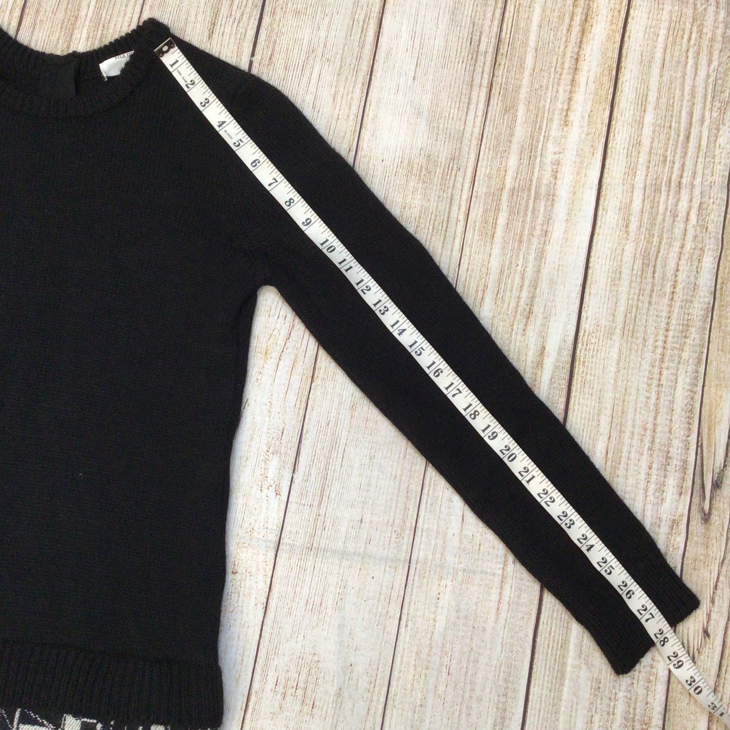 Sita Murt Black & White Wool Blend Long Sleeve Dress w/Pockets Size 40