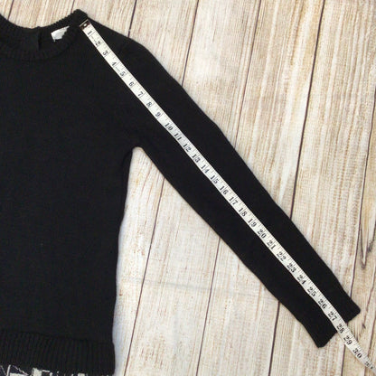 Sita Murt Black & White Wool Blend Long Sleeve Dress w/Pockets Size 40