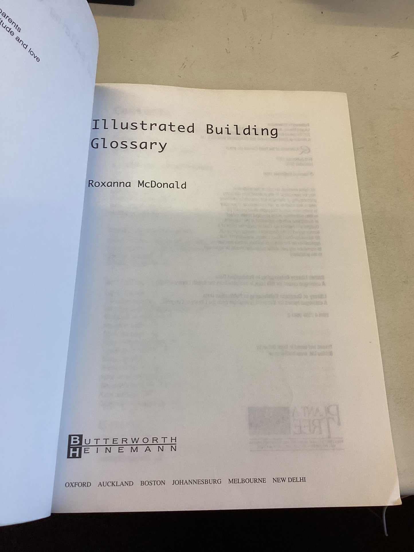 Illustrated Building Glossary Roxanna McDonald