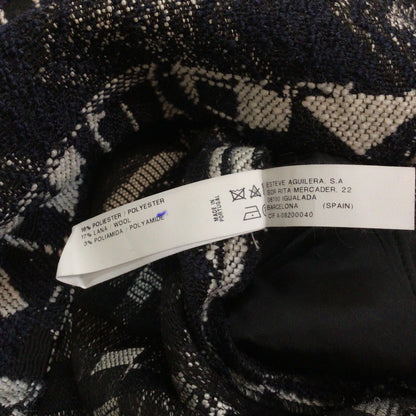 Sita Murt Black & White Wool Blend Long Sleeve Dress w/Pockets Size 40