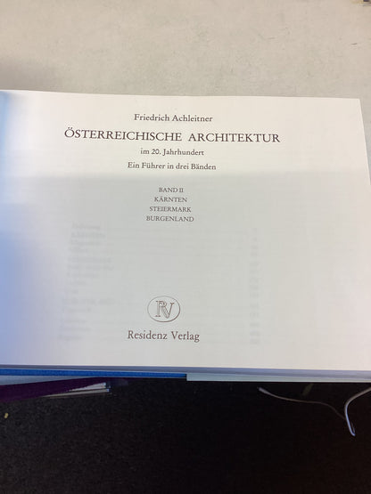 Osterreichische Architektur Fredrich Achleitner