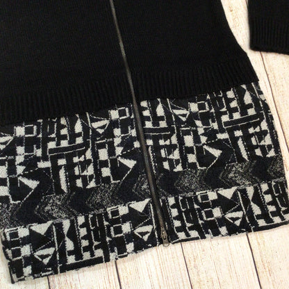 Sita Murt Black & White Wool Blend Long Sleeve Dress w/Pockets Size 40