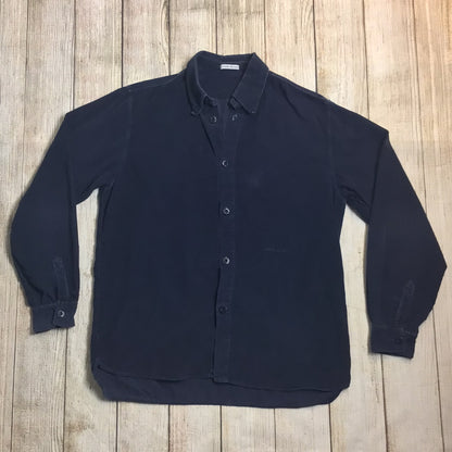 Stone Island Dark Blue Corduroy 100% Cotton Shirt Size L