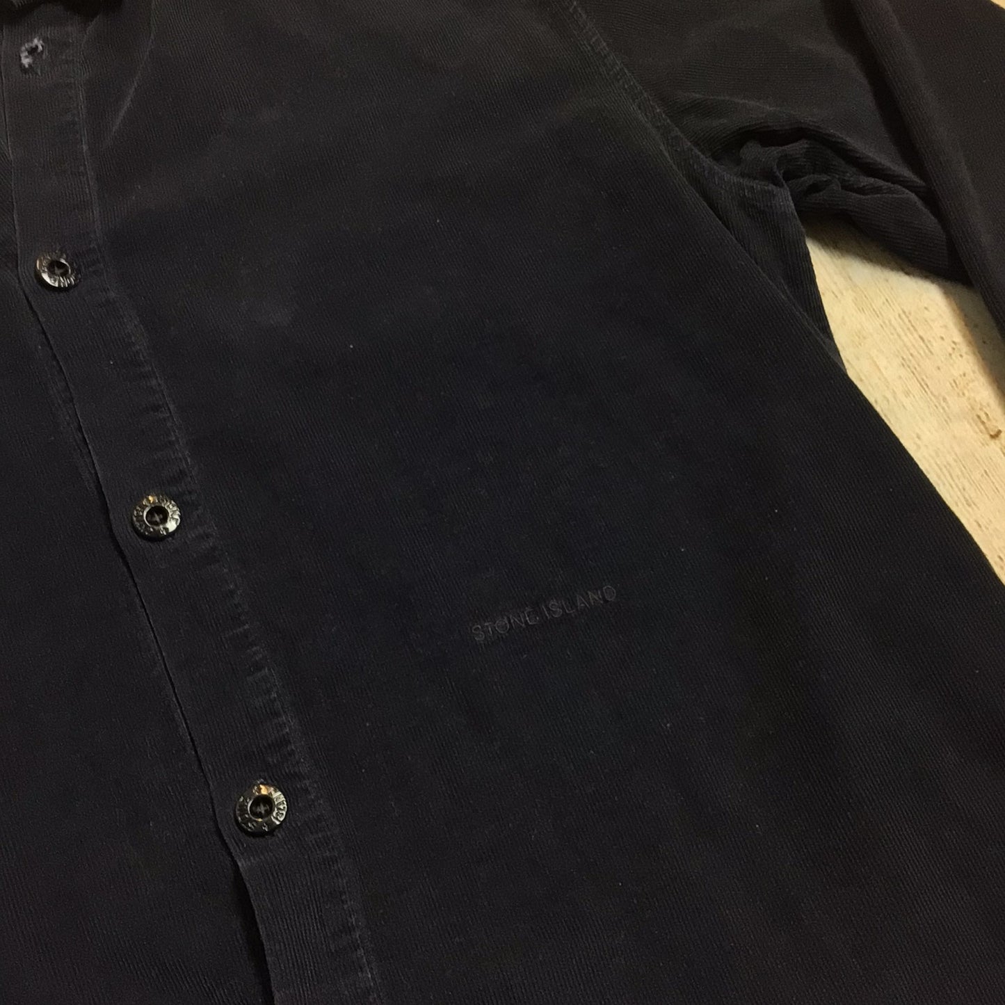 Stone Island Dark Blue Corduroy 100% Cotton Shirt Size L