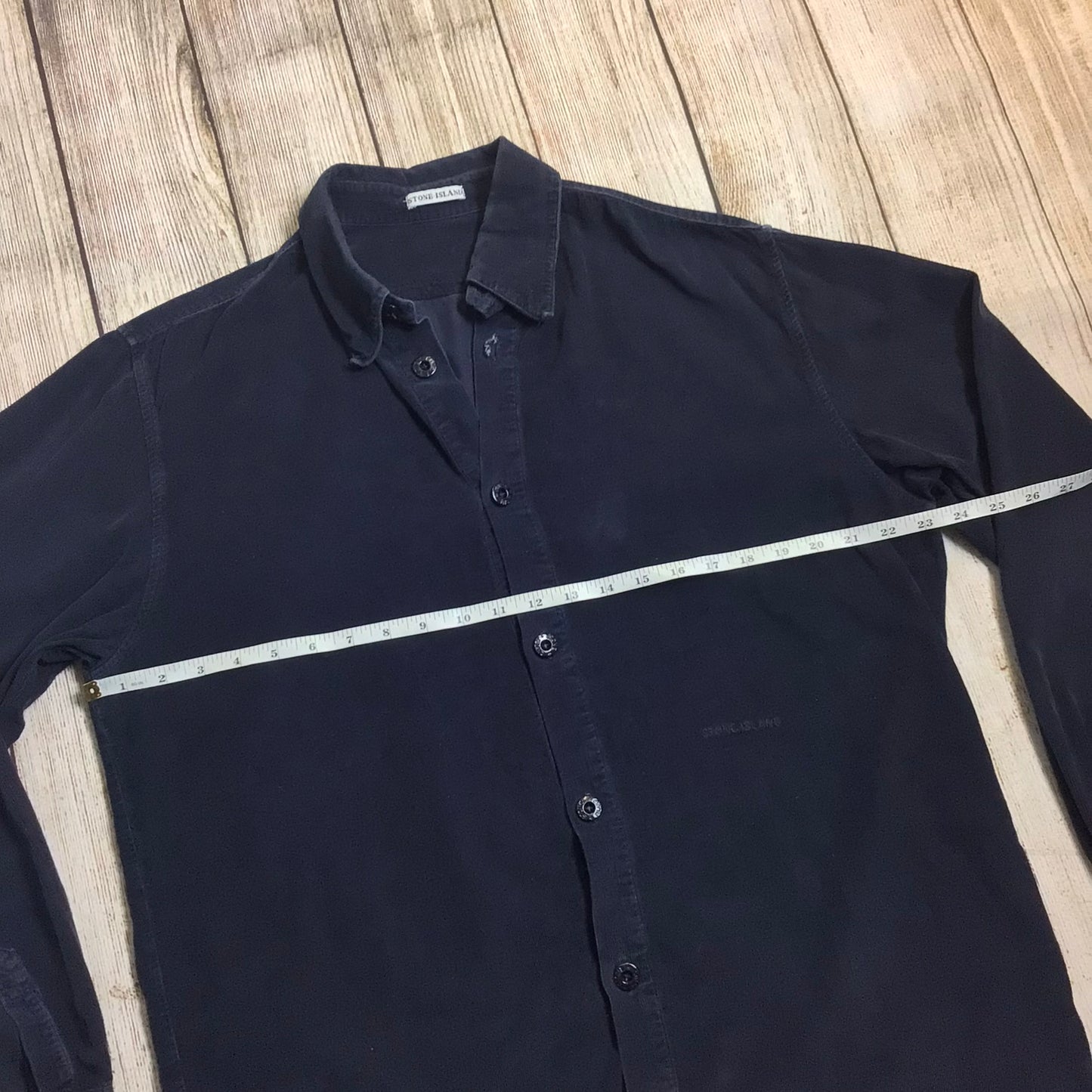 Stone Island Dark Blue Corduroy 100% Cotton Shirt Size L