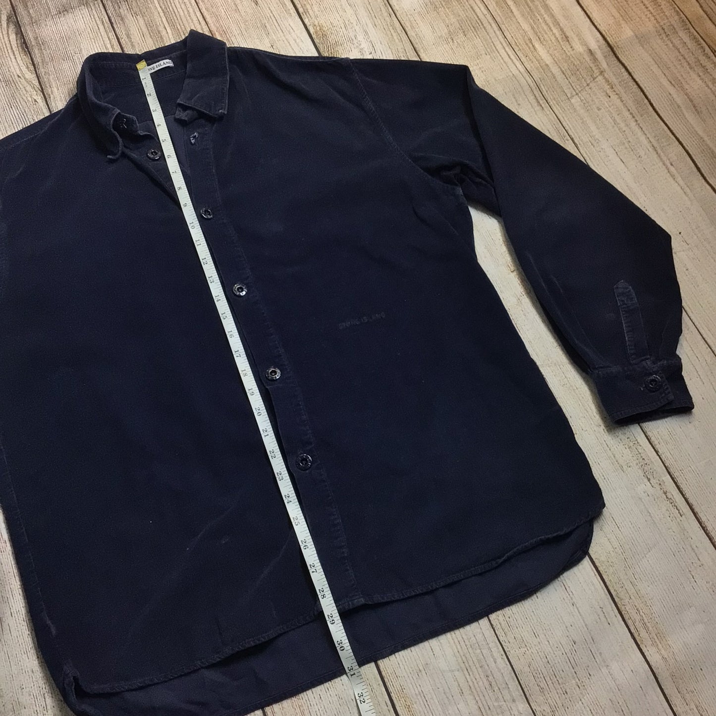 Stone Island Dark Blue Corduroy 100% Cotton Shirt Size L