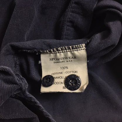 Stone Island Dark Blue Corduroy 100% Cotton Shirt Size L