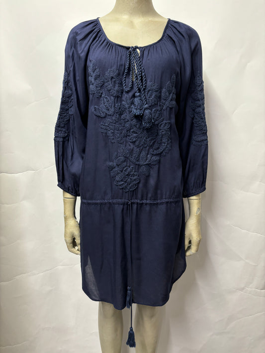 Paul Ahermanny Navy Boho Dress Small