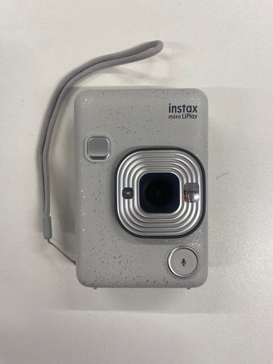 Instax Mini LiPlay Digital Polaroid Camera in Stone White Glitter