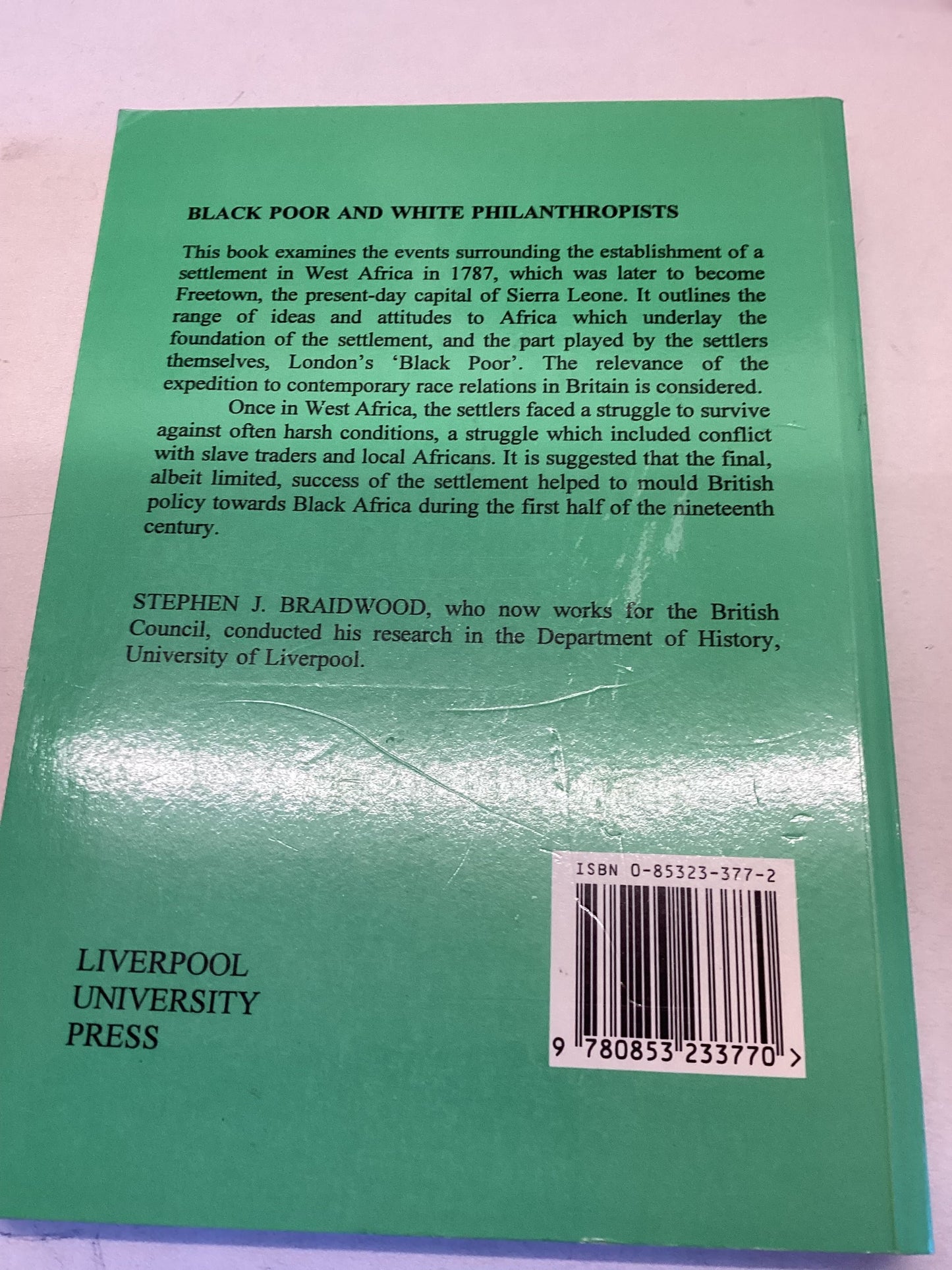 Black Poor and White Philanthropists Stephen J Braidwood