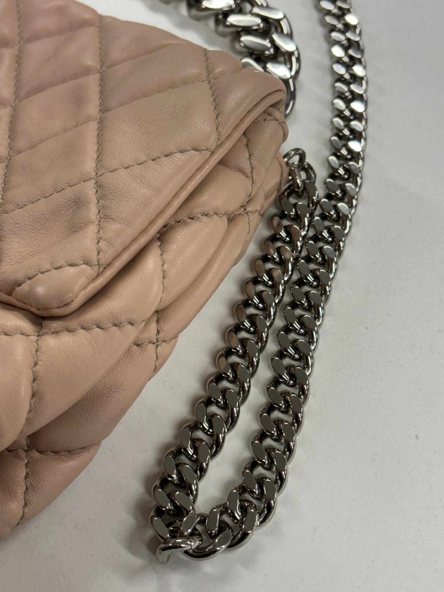 Stella McCartney Dusty Pink Faux Leather Quilted Beckett Shoulder Bag