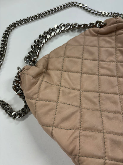 Stella McCartney Dusty Pink Faux Leather Quilted Beckett Shoulder Bag