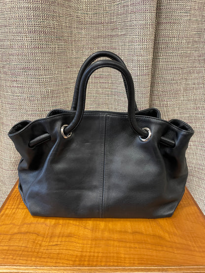 Furla Black Leather Day Grab Double Handle Handbag Bag