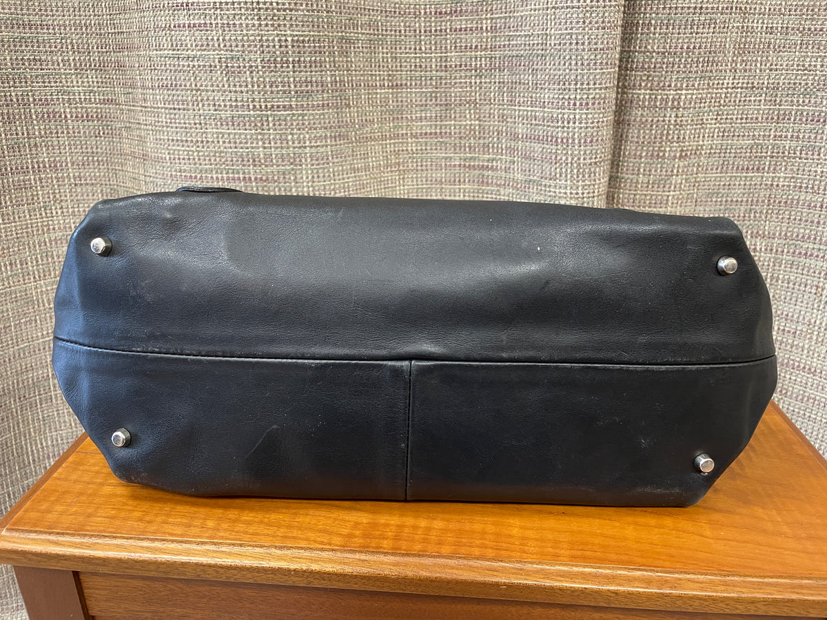 Furla Black Leather Day Grab Double Handle Handbag Bag