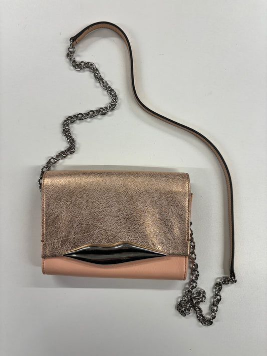 Diane Von Furstenberg Pink and Metallic Leather Flirty Lips Crossbody Bag