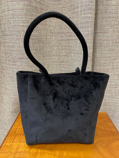 Juicy Couture Black Velvet Embellished Logo Bag Handbag