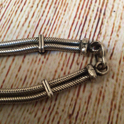 Tribal Silver 3 String Necklace