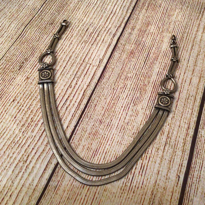 Tribal Silver 3 String Necklace