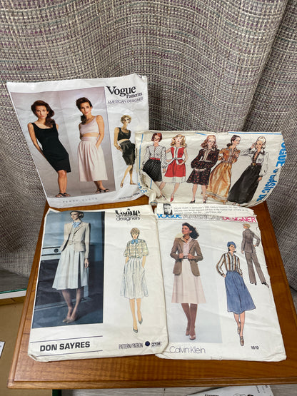 Bundle of Vintage Vogue Sewing Patterns