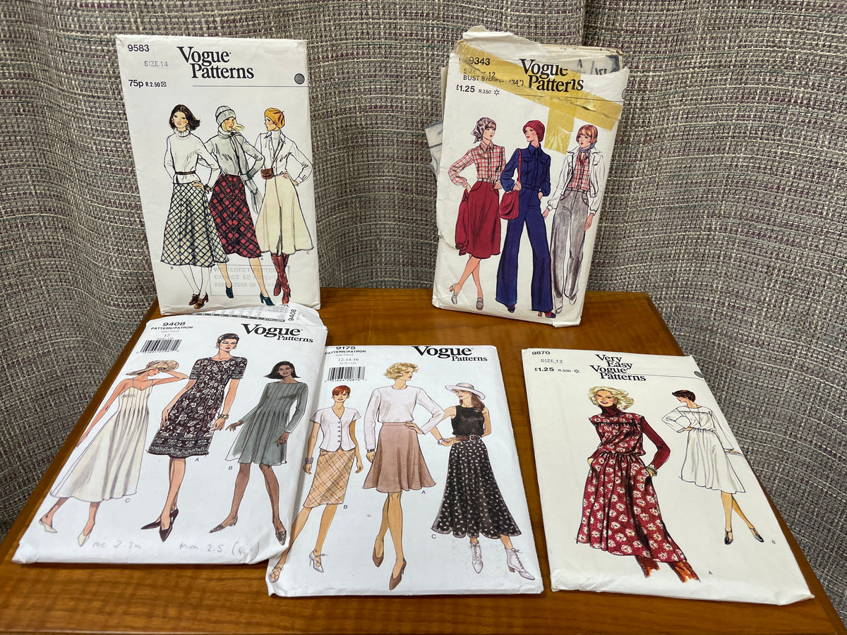 Bundle of Vintage Vogue Sewing Patterns