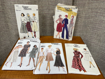 Bundle of Vintage Vogue Sewing Patterns