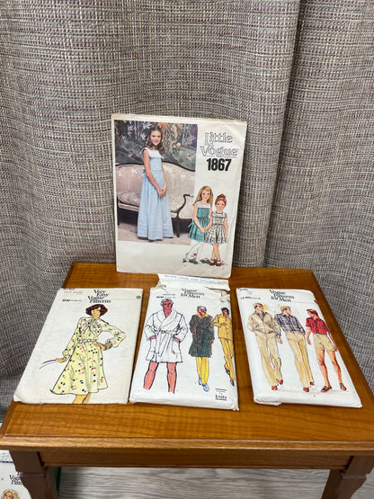 Bundle of Vintage Vogue Sewing Patterns