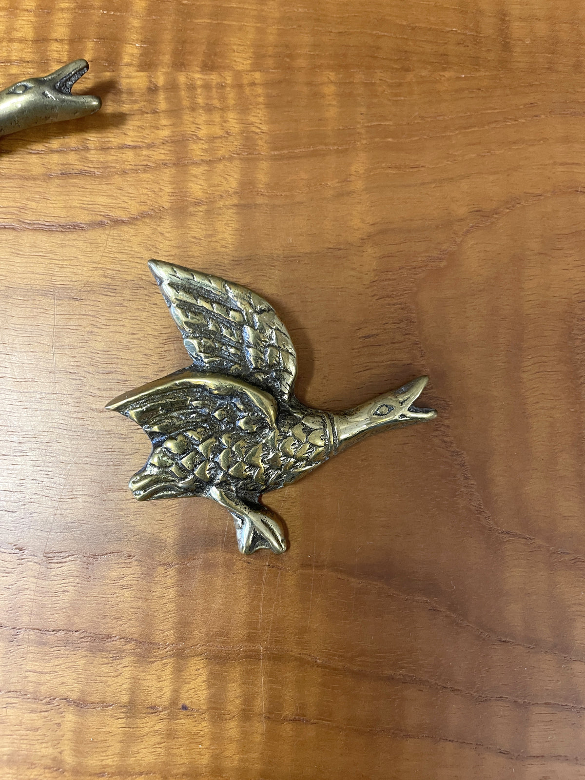 Set 3 Vintage Brass Flying Ducks Wall Hanging Ornaments