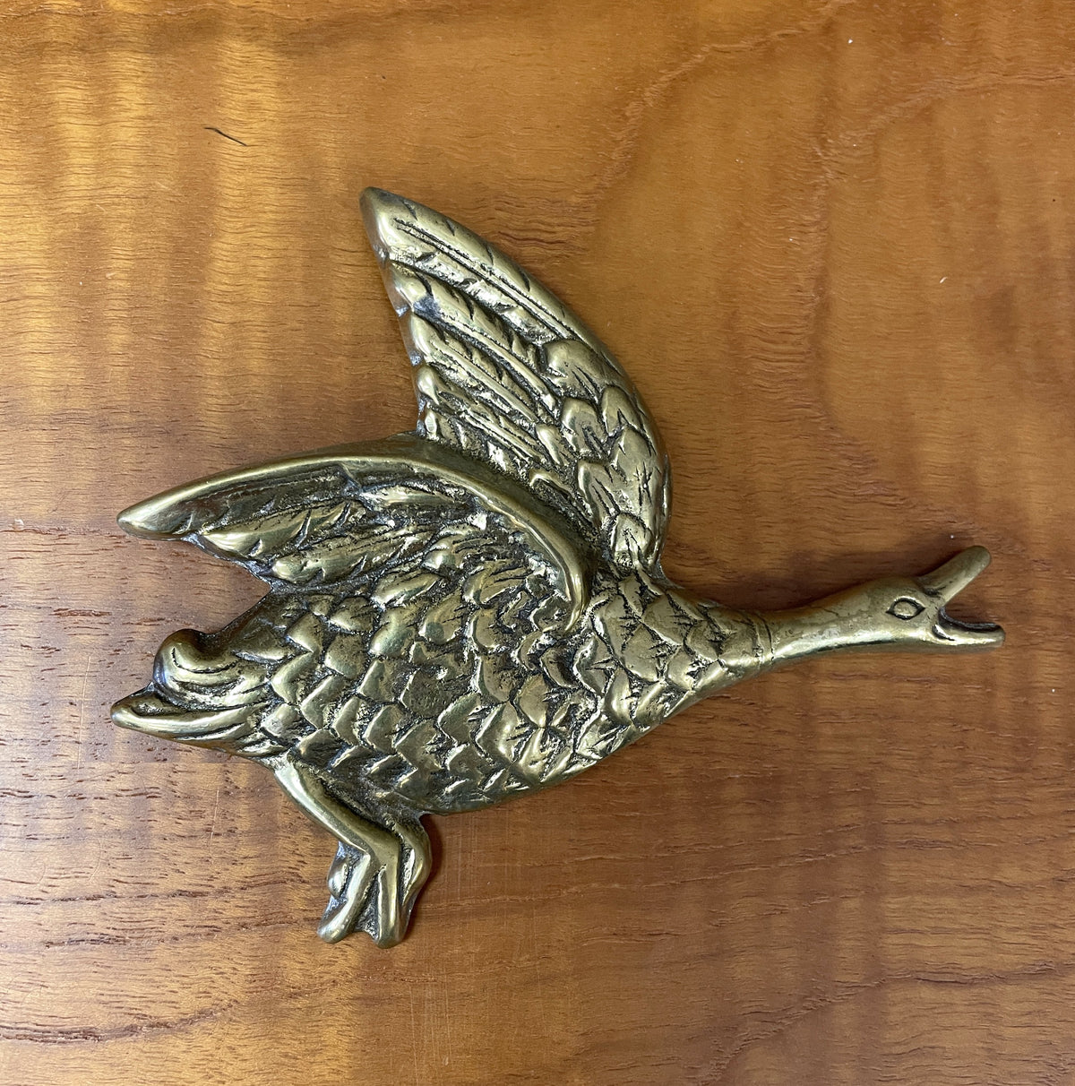 Set 3 Vintage Brass Flying Ducks Wall Hanging Ornaments